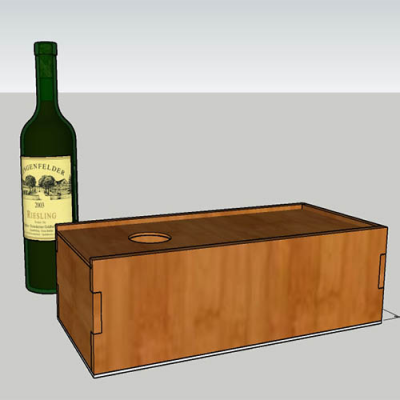 Ящик-бокс для вина (фанера)